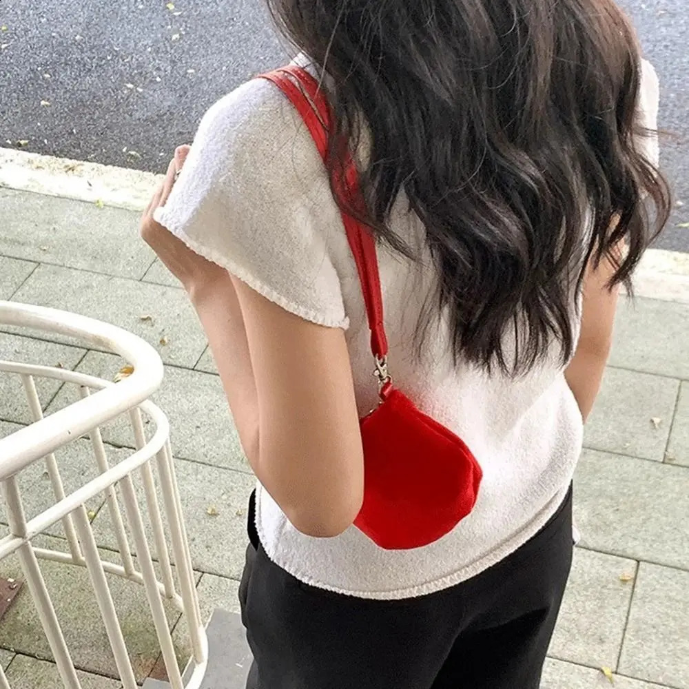 PU Leather Suede Coin Wallet Pendant Neck Shoulder Bag Tether Wallet Korean Style Solid Color Pendant Accessories Outdoor 250228