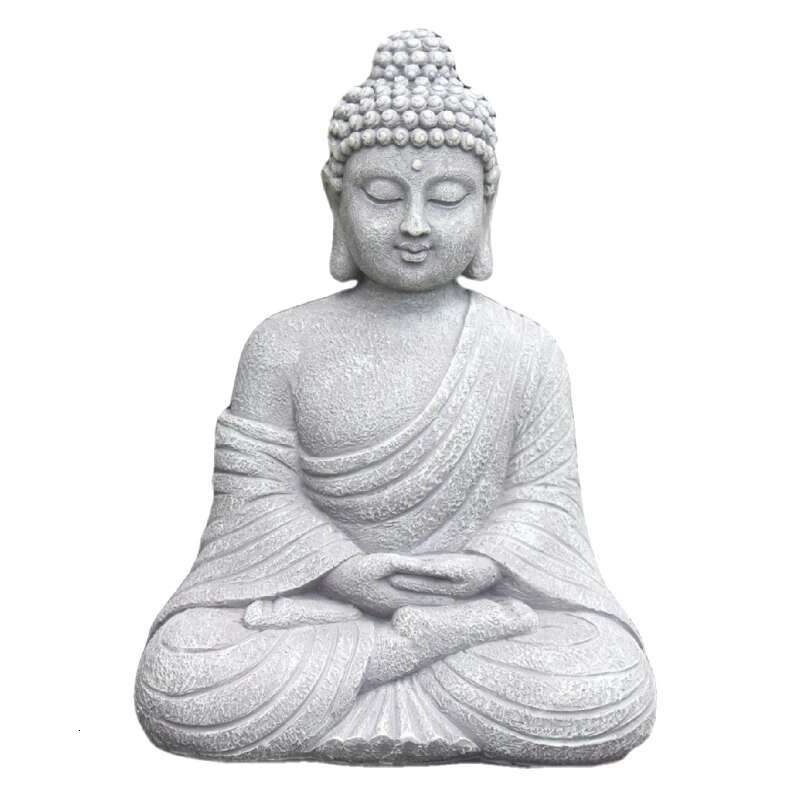 New Vintage Buddha Statue Indoor Outdoor Garden Zen Buddhism Figurine Sculpture Home Office Store Decor Ornament