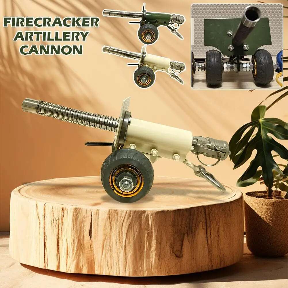 Firecracker Artillery Cannon,Stainless Mini Cannon, Military Collection Ornaments, Stainless Steel Cannon Model New