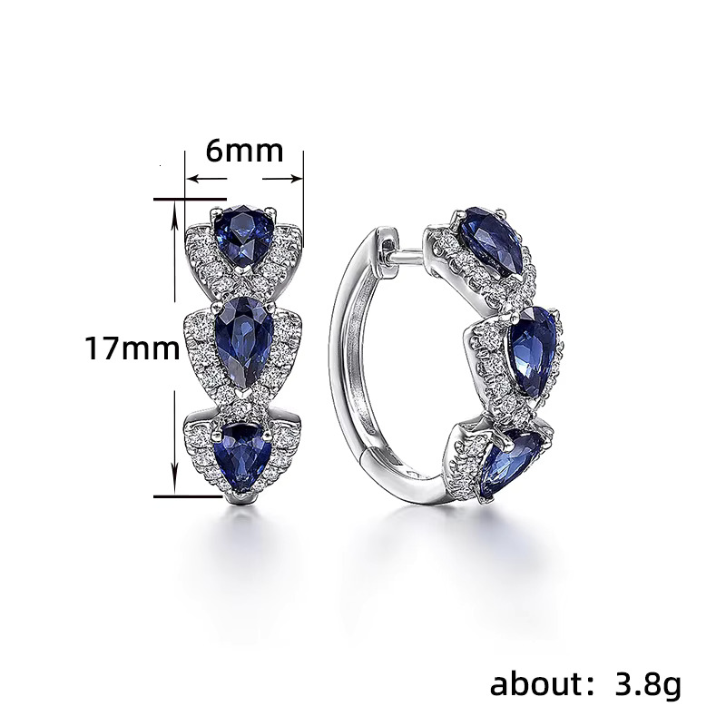LILIE & WHITE Fashion Jewelry Gift Multicolor Hoop Zircon Exquisite Women Dia Girls Earrings
