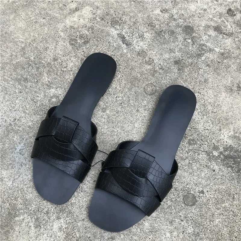 Wen Outdoor hot Summer Sandals 2024 Ladies Beach Slides Flip Flops Fashion PU Leather Open Toe Fem Sandal Wan Shoes Z250301
