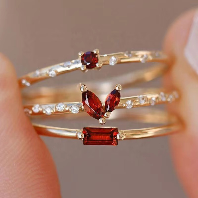 Wholesale Sterg Sier Gold Plated Jewelry Custom Moissanite Wedding Gemstone Crystal Rose Quartz Fine Ring for Women
