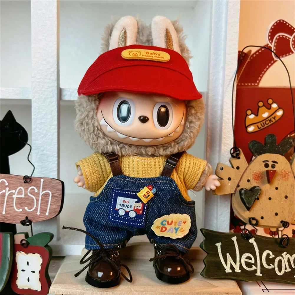 For 17cm Labubu Idol V1 V2 Fashion Mini Doll Clothes Outfit Accessories Slish Outfit Clothes Sports Leisure Suit Clothing GiftXJ250301