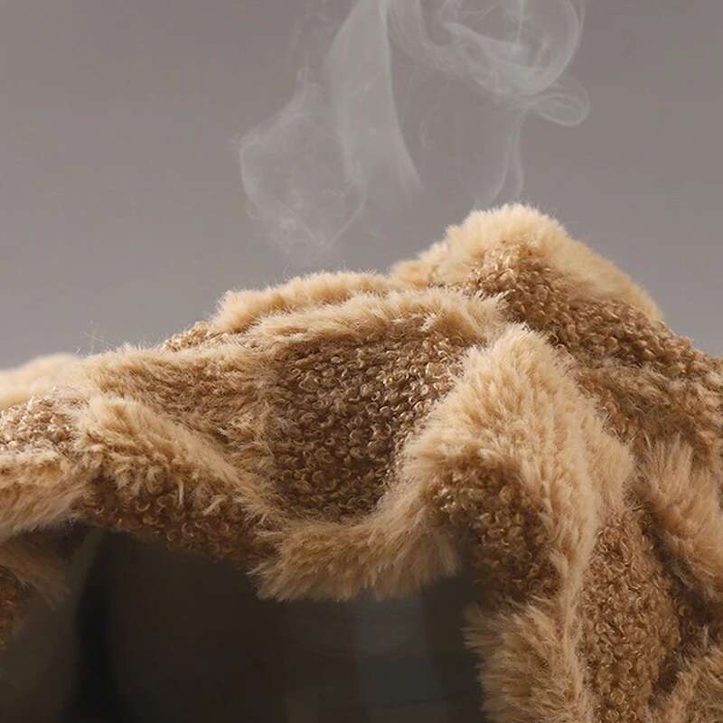 Ddmyshoesvip Thermal Fleece Jacket Boys Winter Warm Faux Fur Coat Girls Princess Outwear Fashion Plush Zipper Sweater Kids Clothes New