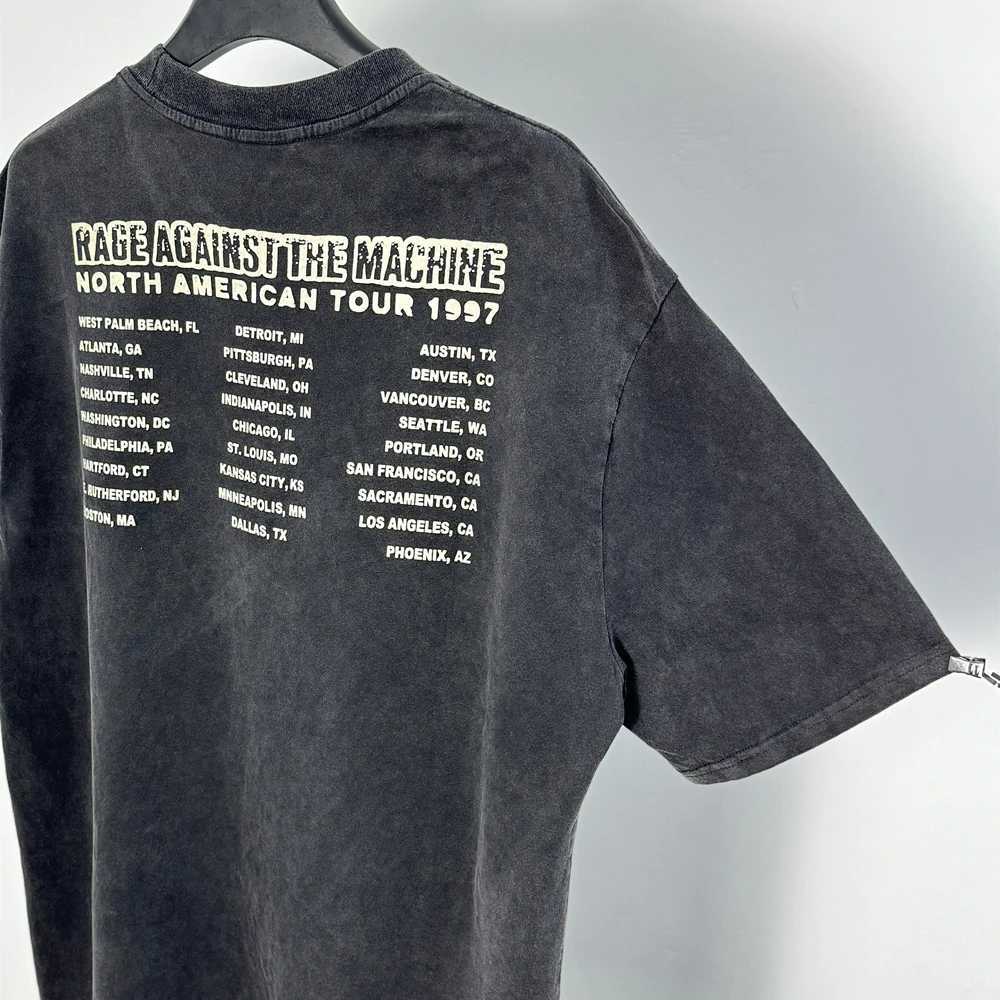 Yao888 Vintage Band Rock Graphics Print Tops Tee Casual Streetwear Loose 100% Cotton Men Clothing Fashion T Shirt For Men J250515