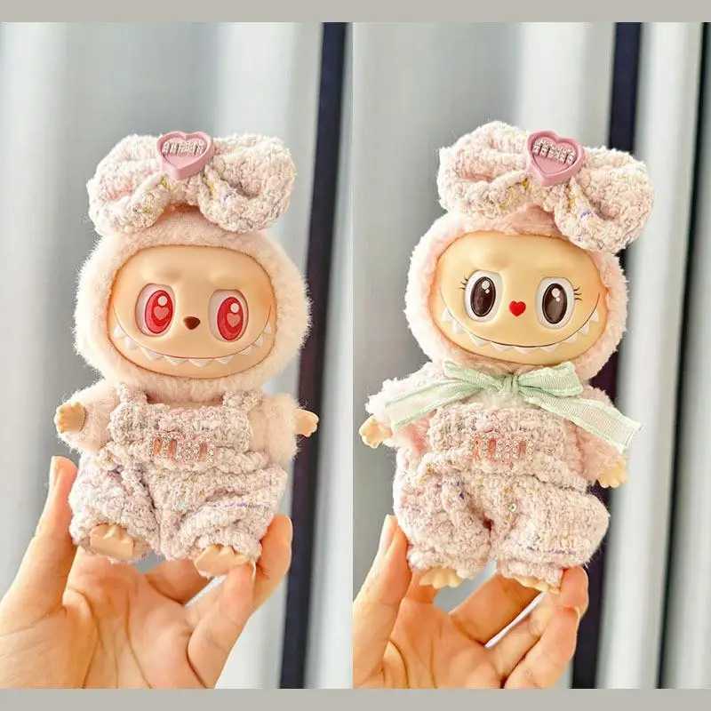 Used for 17cm Labubu/mokoko clothing pendant Labubu sitting party baby clothing mini shoulder strap pink clothing for Labubu decoration W250301