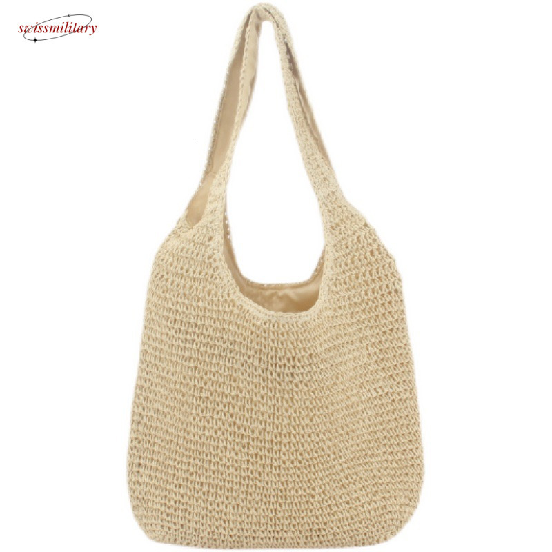 Straw for women 2025 summer vacation beach shoulder bag, forest series handmade woven bag #swissmilitary