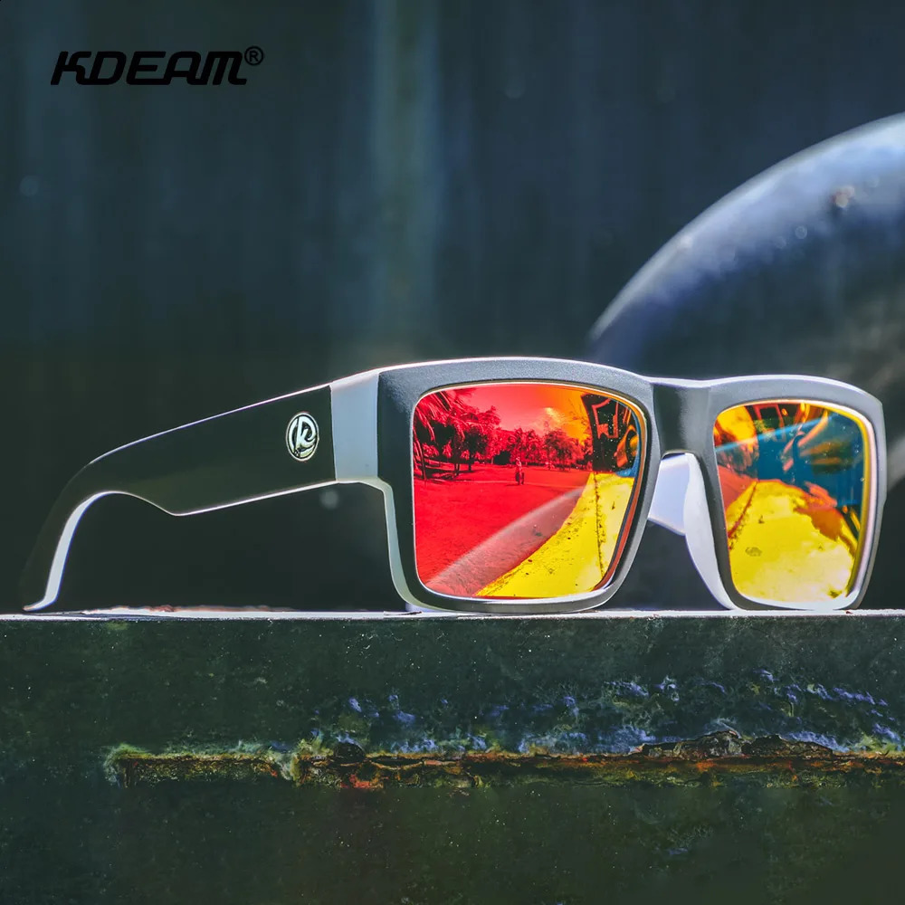 KDEAM All Black Polarized Sunglasses Unisex Square Shaped Polarizing Lens Wide Legged Sun Glasses Fishing Driving Mens Shades 250221