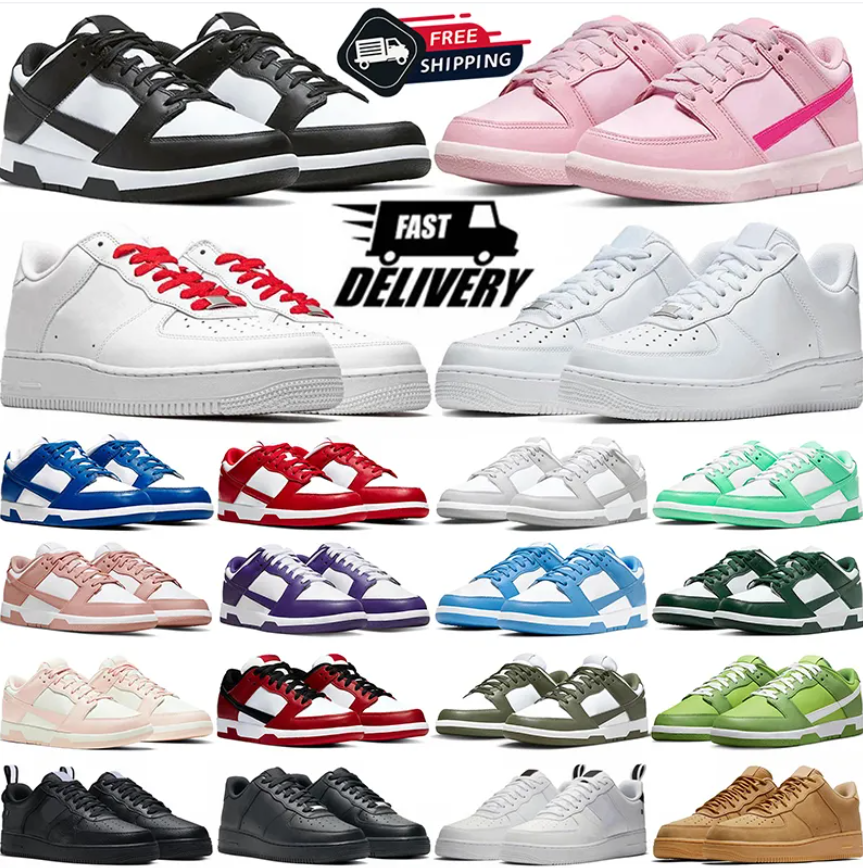 Big kids one Kid running shoes classic designer sneakers utility white black Orange wheat Pink UNC trainers outdoor sports sneaker Children Boy Girls 11C 4Y 5Y 6Y 7Y