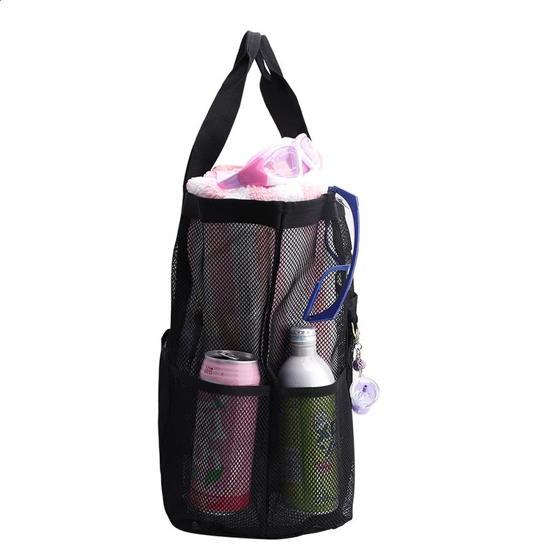 Womens Transparent Mesh Shopping Fashion Light and Versatile Large-capacity Portable Handbag Beach Mesh Bag Shoulder Bag 250305