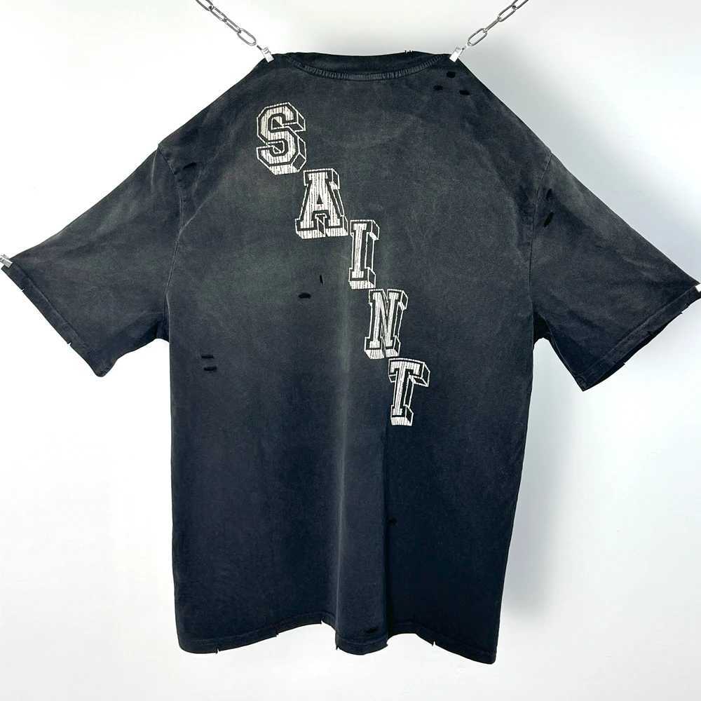 Yao Fashion SAINT OF MICHAEL Casual Graphics Print Streetwear Oversize HighStreet Vintage Tee Tops Y2k Retro T Shirt For Men J250515