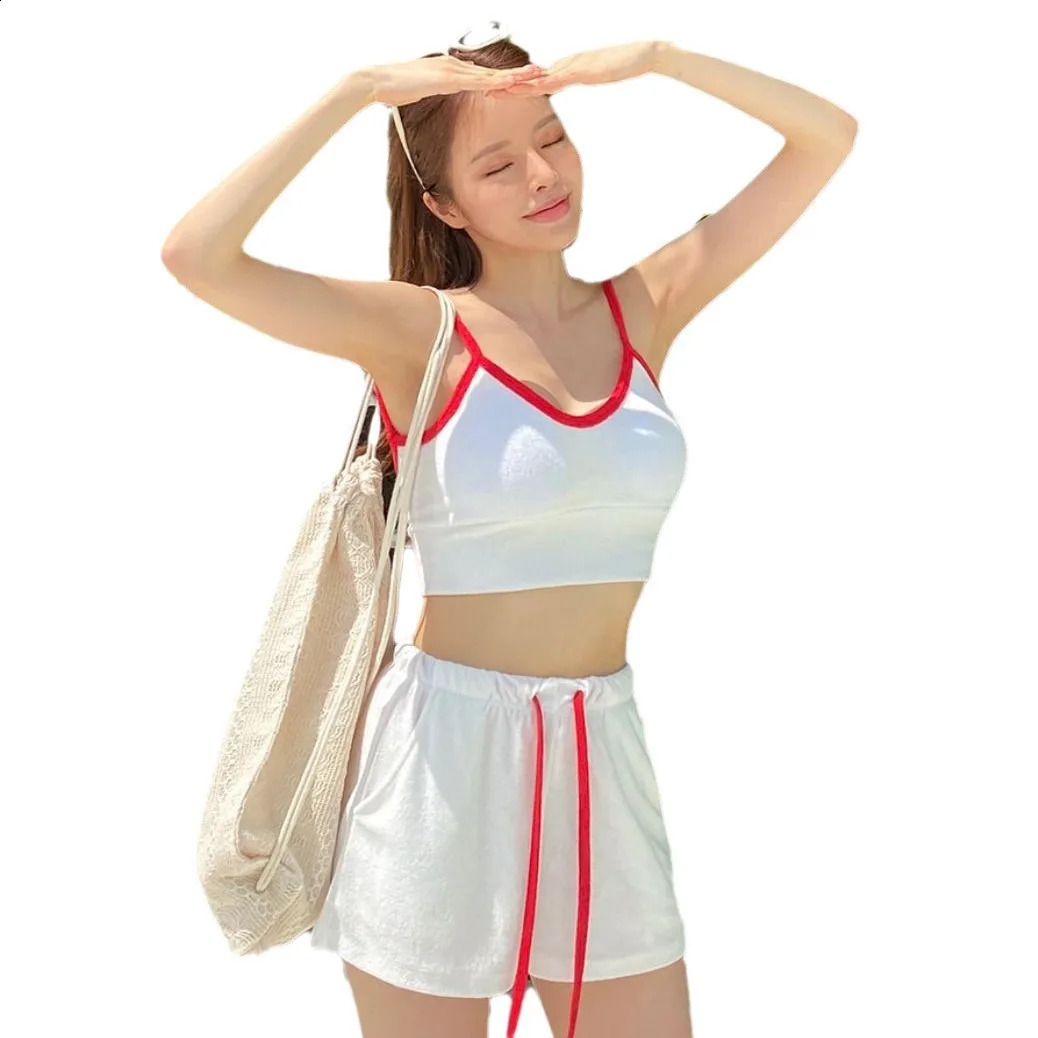 Sexy 2 Piece Royal Blue Bikini 2024 Women Swimsuit Female Swimwear High Waist Shorts Brazilian Korean Beach Bathing Suit 250227