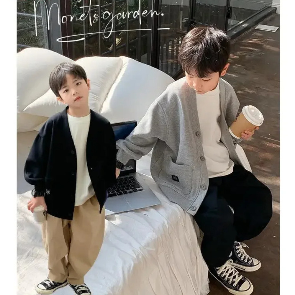 Ddmyshoesvip Spring Autumn Jacket Tops Children Baby Knitwear For Boys Girls Kids Knitted Sweaters Cardigan Outerwear