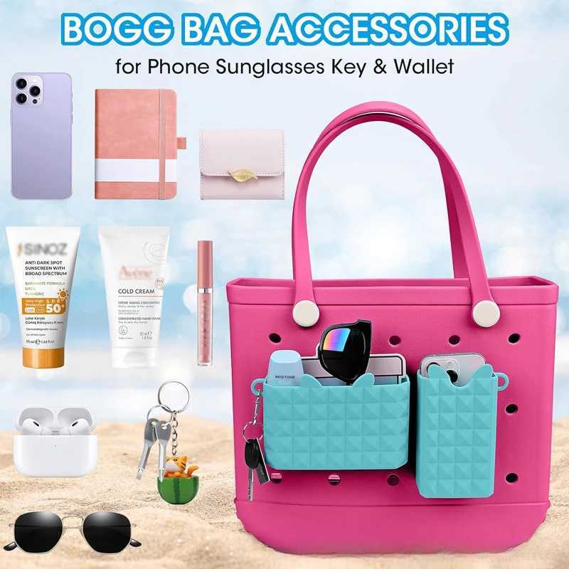 Sil Phe Holder for Bogg Bags Cnector Camping Hiking Beach Bag Phe Holder Sunes Handbags Tote Insert Accessories Y250228