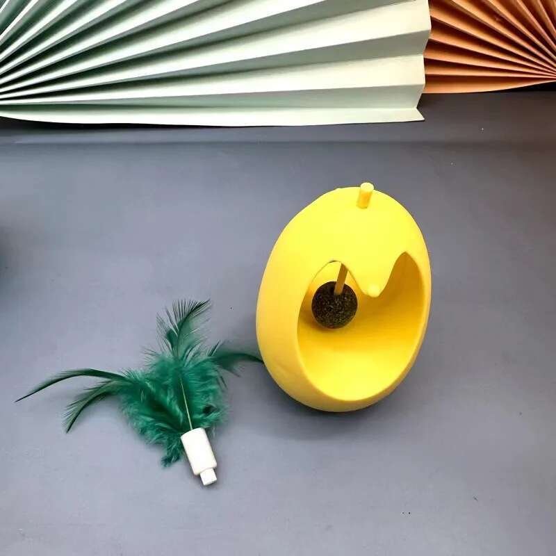 Update Mint Ball Tumbler Training For Kitten Pet Supplies Feather Teases Toy Cat Toys Interactive