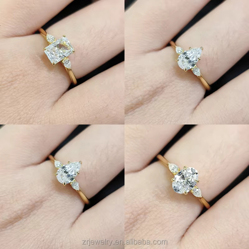18k Gold Ladies Jewelry Vvs D Moissnite Diamond Wedding Engagement Mens Women Moissanite Ring