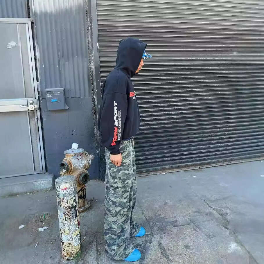 Fashion Letter Foam Loose Y2K High Street Men's and Women's Same Style Couple Hoodie