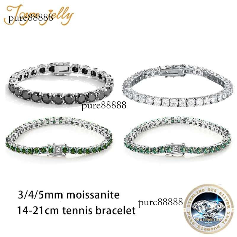 JoyceJelly D VVS1 Moissanite Tennis Bracelet Original S Sterg Sier Plated White Gold With GRA Certi Unisex Bracelets