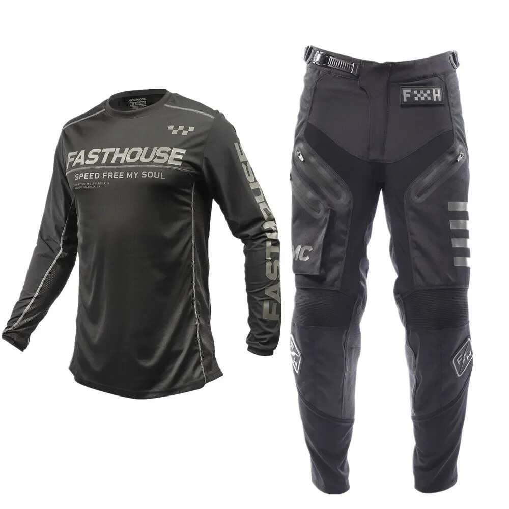 MX gearshift suit, Motocross gear set, all-terrain jersey with pocket, Moto jersey and pants, racing clothing, 2024