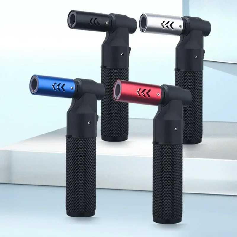 Gas Lighter Jet Butane Cigar Lighter Windproof Kitchen Tube Barbecue Metal Jewelry Welding Lighter Outdoor Gadgets ForMenT250301
