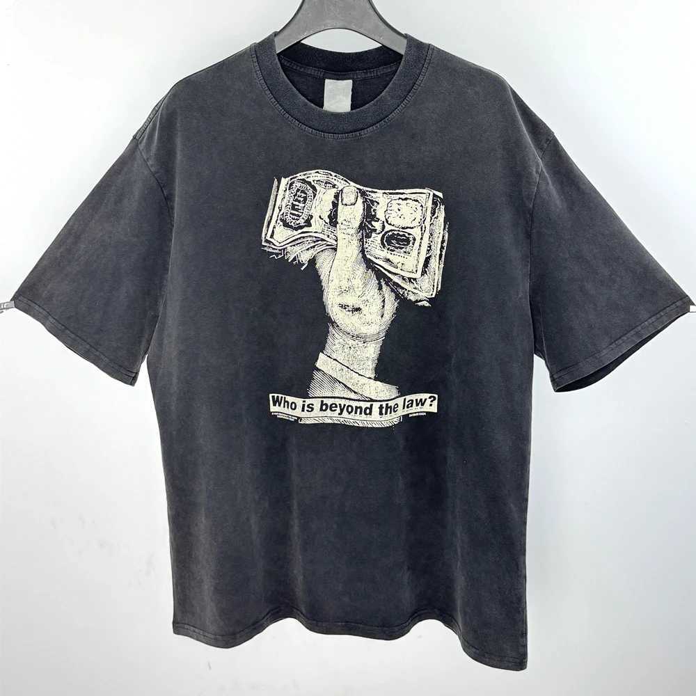 Yao888 Vintage Band Rock Graphics Print Tops Tee Casual Streetwear Loose 100% Cotton Men Clothing Fashion T Shirt For Men J250515