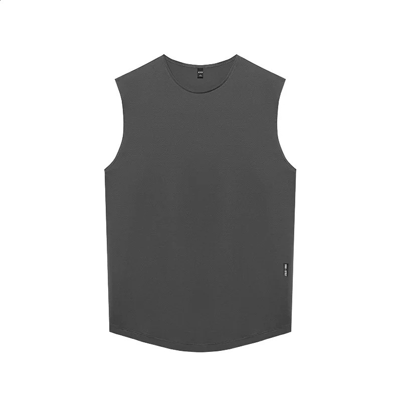 Summer Mens Casual Tank Tops Male Gym Fitness Sleeveless Shirts Quick Dry Singlets Sports Vest Bodybuilding Workouts Clothing 250225