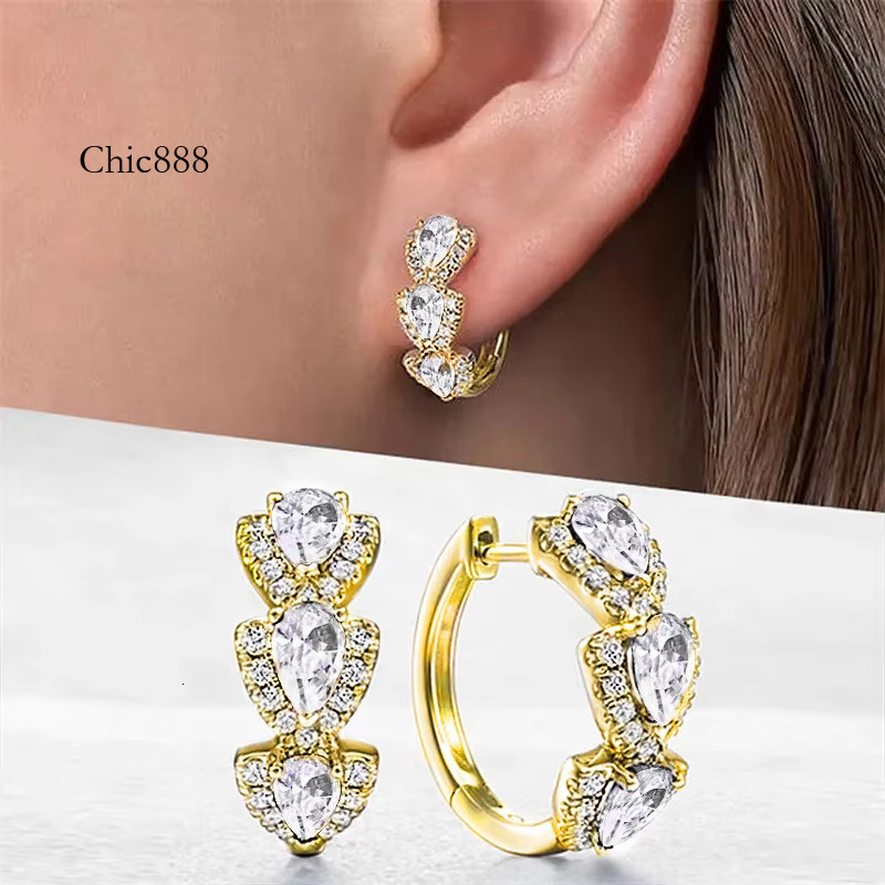 LILIE & WHITE Fashion Jewelry Gift Multicolor Hoop Zircon Exquisite Women Dia Girls Earrings
