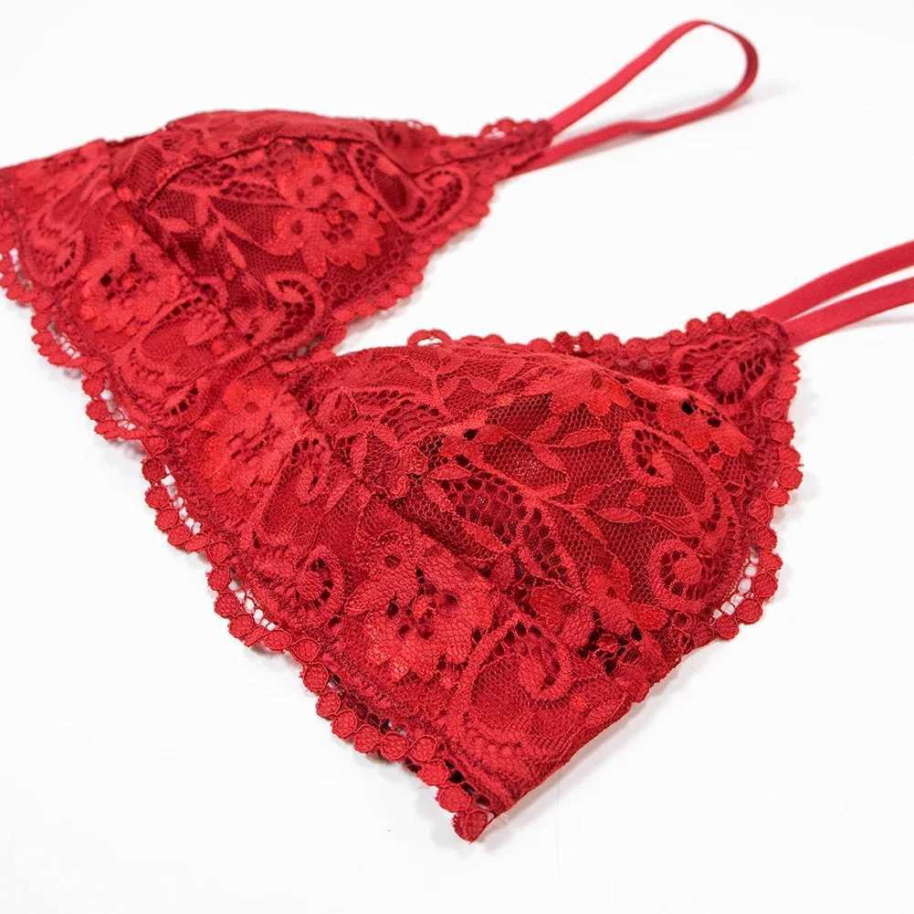 Varsbaby lace bra set for women without padding panties garters stockings summer lingerie sexyXJ250301