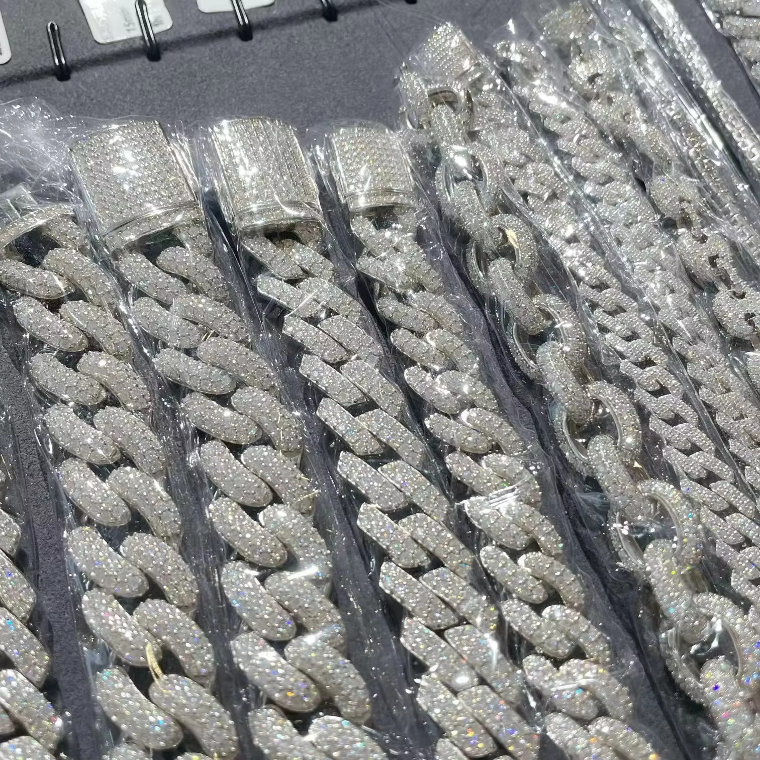 Customized 5mm 6mm 8mm 12mm 20mm 22mm Silver S925 Moissanite Diamond Hip Hop Iced Out Cuban Link