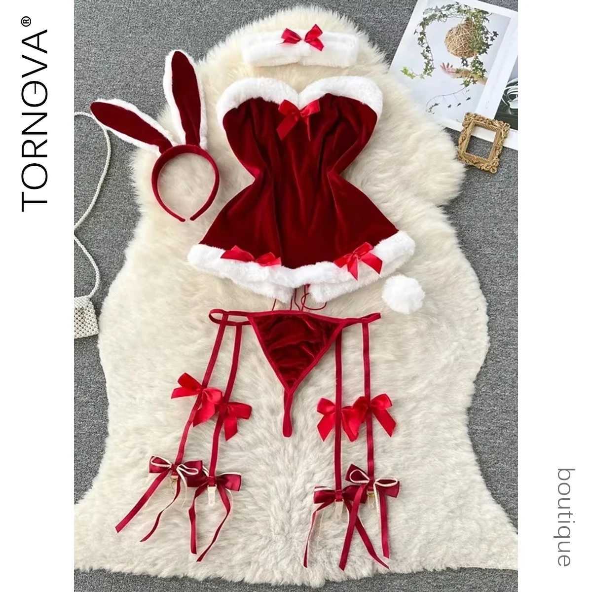 Tornova Sexy Uniform Lingerie Set Womens Underwear Sexy Lingerie Outfit Bra Sexy Set Lingerie Exotic Play Uniform Underwear SetXJ250301