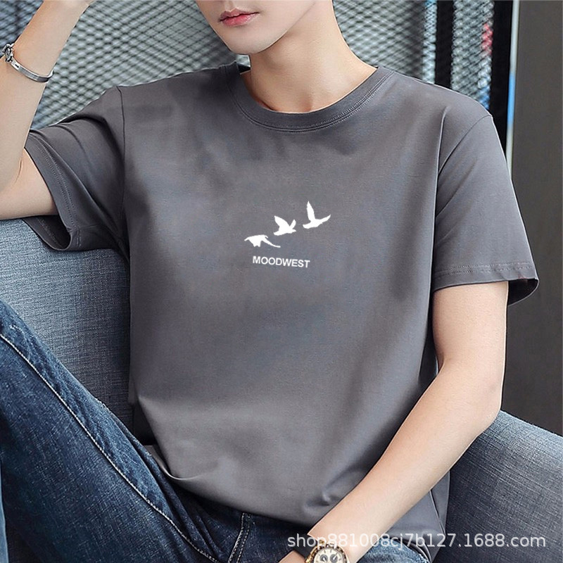 Men's Summer New Short Sleeved Youthful Fashion Minimalist Designer T-shirt Women's Loose Casual T-shirt Printed Round Neck Men's Short