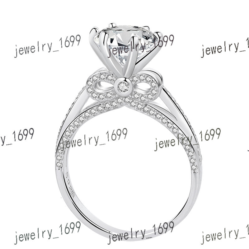 1 Provence Wholesale Silver Moissanite Ring Gold Plated 1ct 2ct 3ct Diamond halo Ring Factory Price for Mossinate Lady Ring