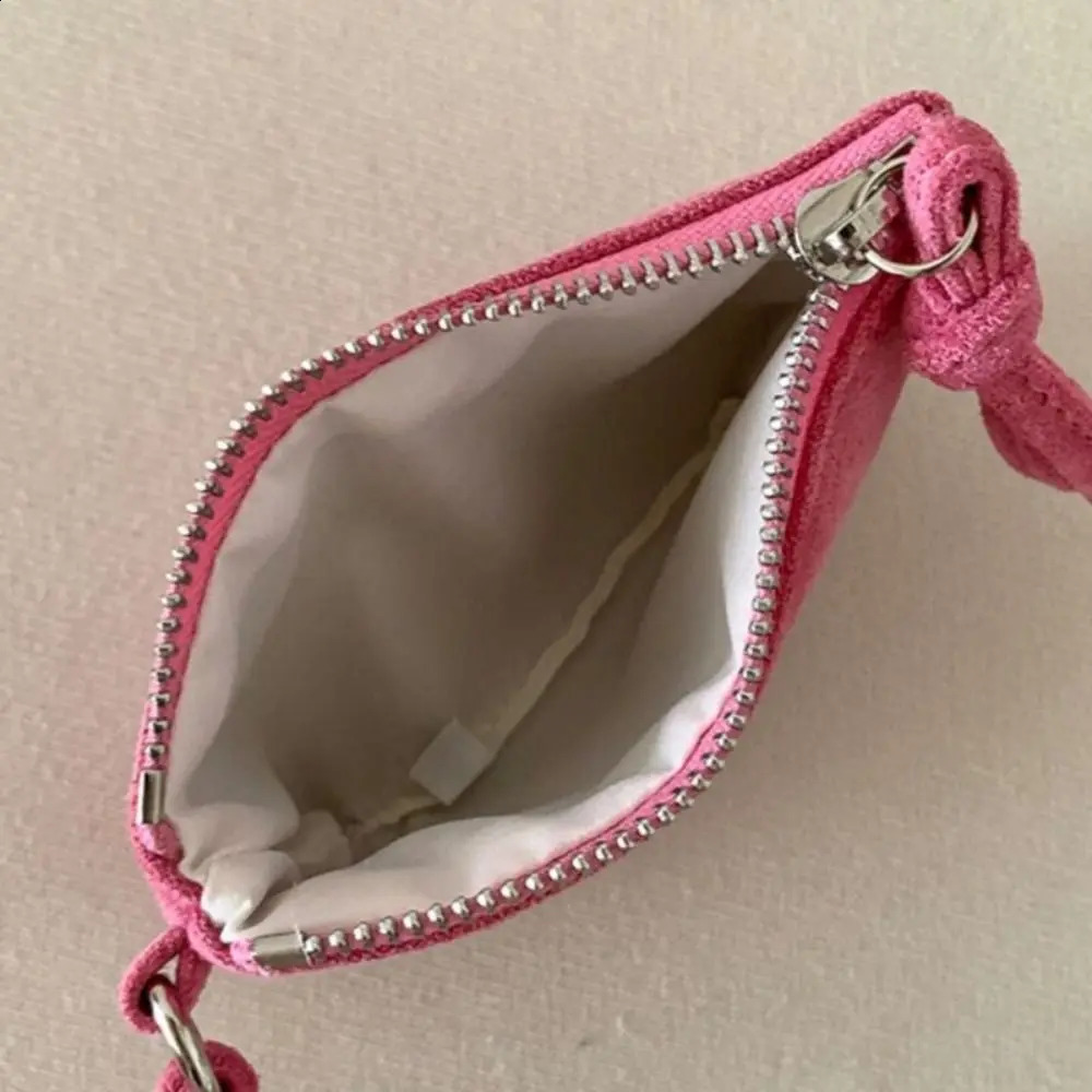 Leopard Print Suede Coin Purse Portable Lipstick Key Bag Women Shoulder Bag Mini Storage Bag Small Wallet Travel Neck Bag 250228