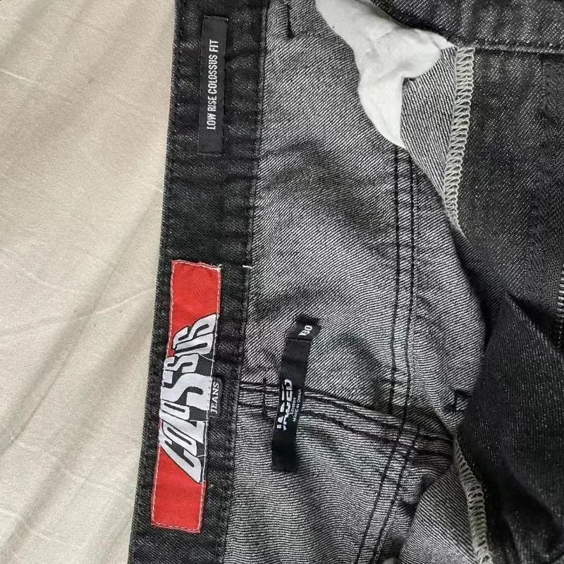 American Style Vintage Distressed Washing Hip Hop LooseFit WideLeg Jeans Trendy Cool CrossBorder Factory Direct Sales 250228