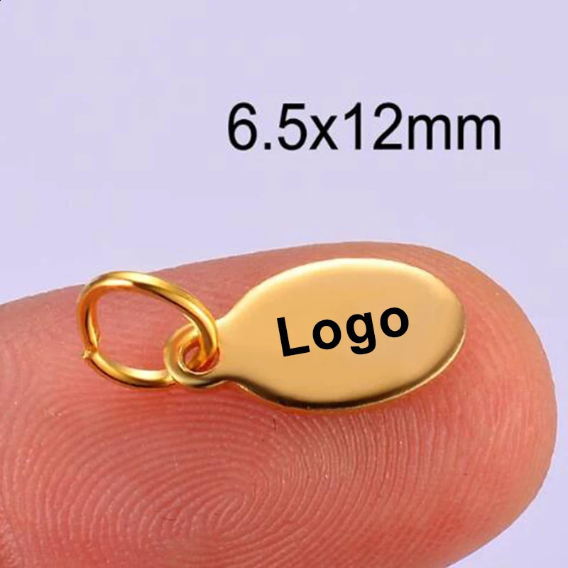 50pcs Stainless Steel Personalized Small Tags Custom Disc s for Necklace DIY Findings Not Turn Off Color 250222