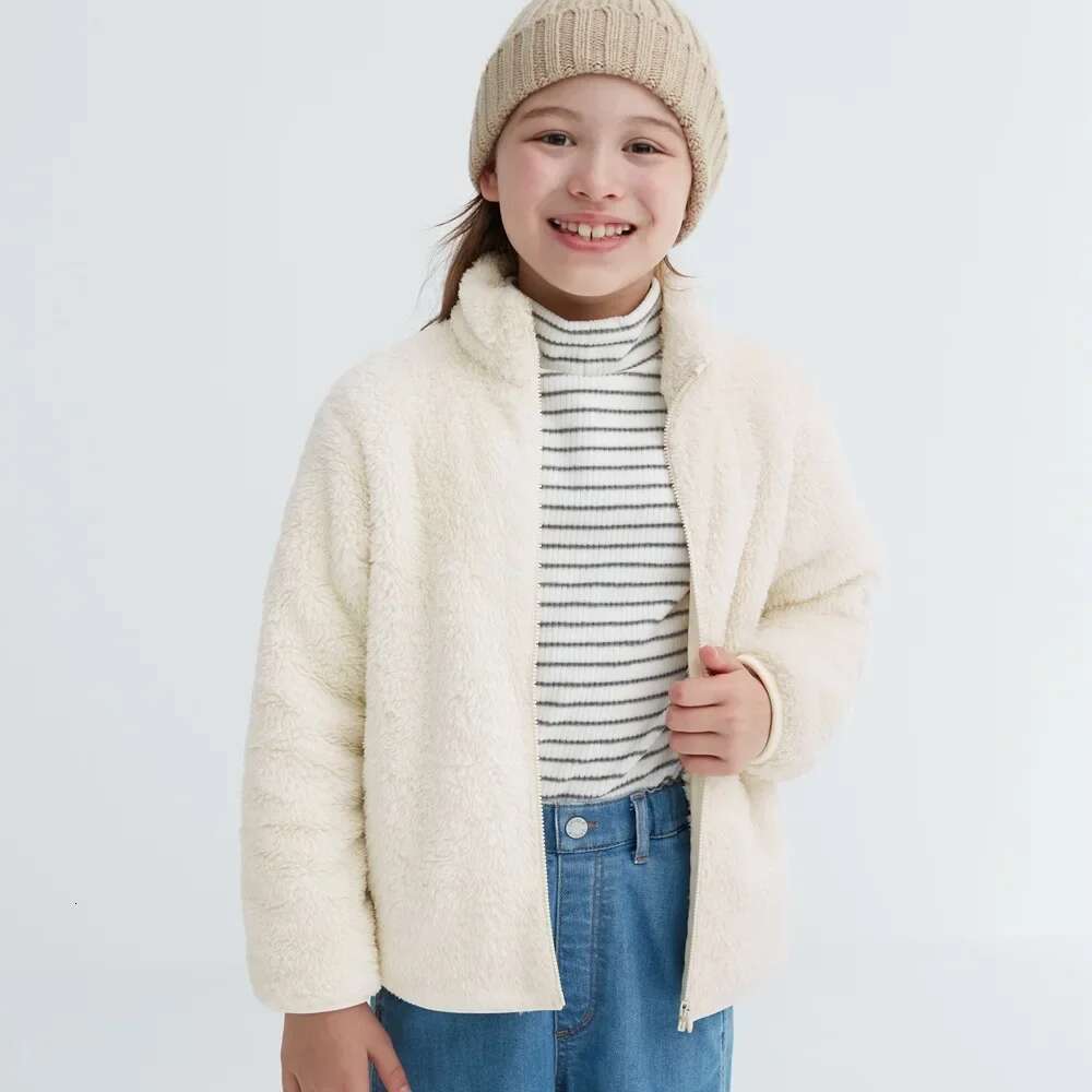 Ddmyshoesvip Children S Fleece Jacket Winter Thickened Warm Coats For Boys Girls Coral Veet Windbreaker Teenager Outerwear Baby Outfits