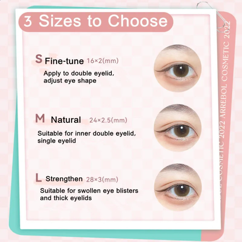 Arrebol Double-fold Eyelid Tape Invisible Eyelid Lift Band Self Adhesive Stickers Waterproof Fiber Paste Big Eye Tools 250224