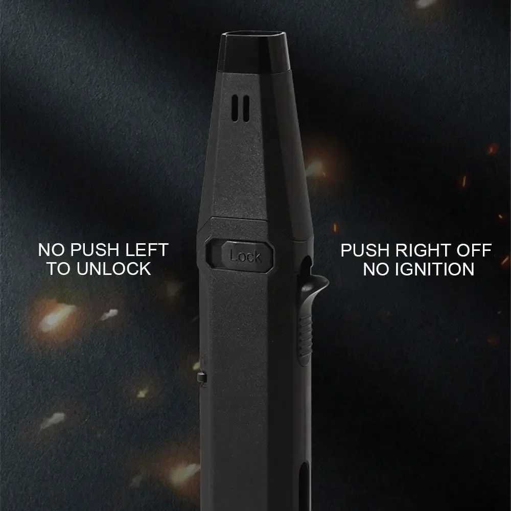 Butane Torch Lighter Refillable Pen Butane Lighter Adjustable Jet Flame Lighter Grill BBQ Candle Camping Portable Ignition GunT250301