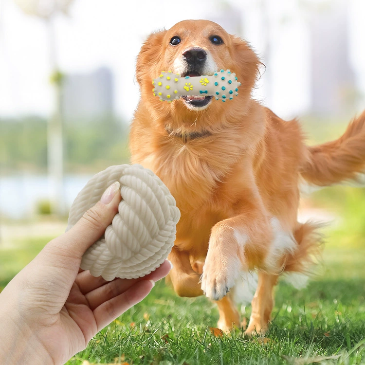 Dog toy grinding stick, a great tool for relieving boredom, large dog and cat vocalizer ball, chew glue, golden fur, for big dogs and pets