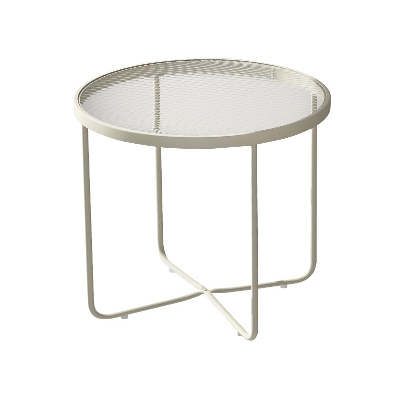 Sofa side table light luxury senior sense of small coffee table small round table net red ins coffee table iron balcony table