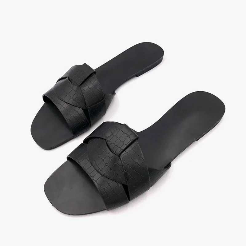 Wen Outdoor hot Summer Sandals 2024 Ladies Beach Slides Flip Flops Fashion PU Leather Open Toe Fem Sandal Wan Shoes Z250301