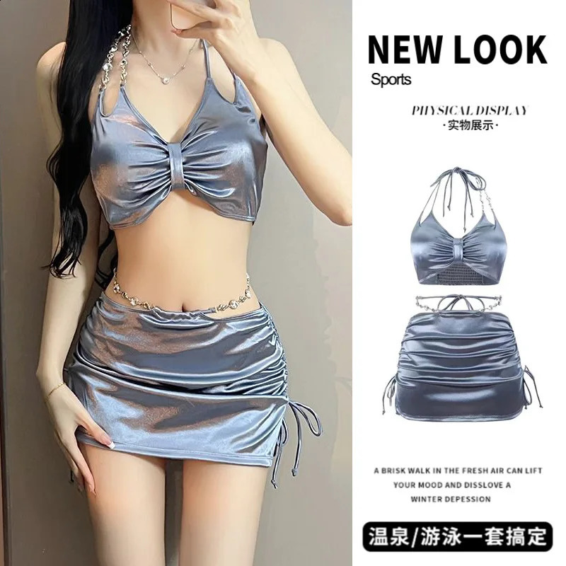 2024 Summer Swimsuit Women Senior Sense Of Sports Wind Spring AntiSkim Bikini 250227
