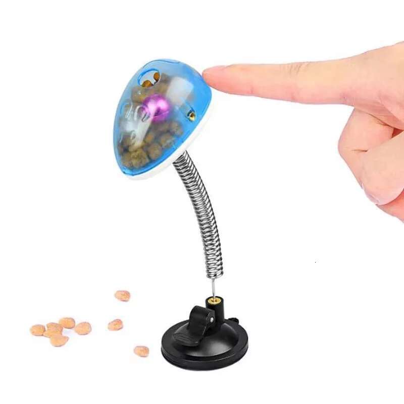 Update Fur Ball Cute Teaser Wand Pet Products Spring Cat Interactive Toys With Suction Cup Scratcher Toy Supplies