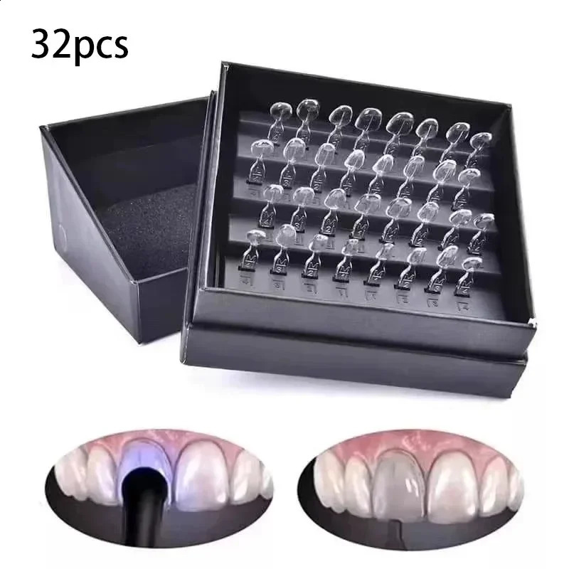 32pcs/set Dental Mould Kit For Composite Resin Veneers Light Cure Filling Anterior Front Teeth Tooth Whitening Dental Lab Tools 250228
