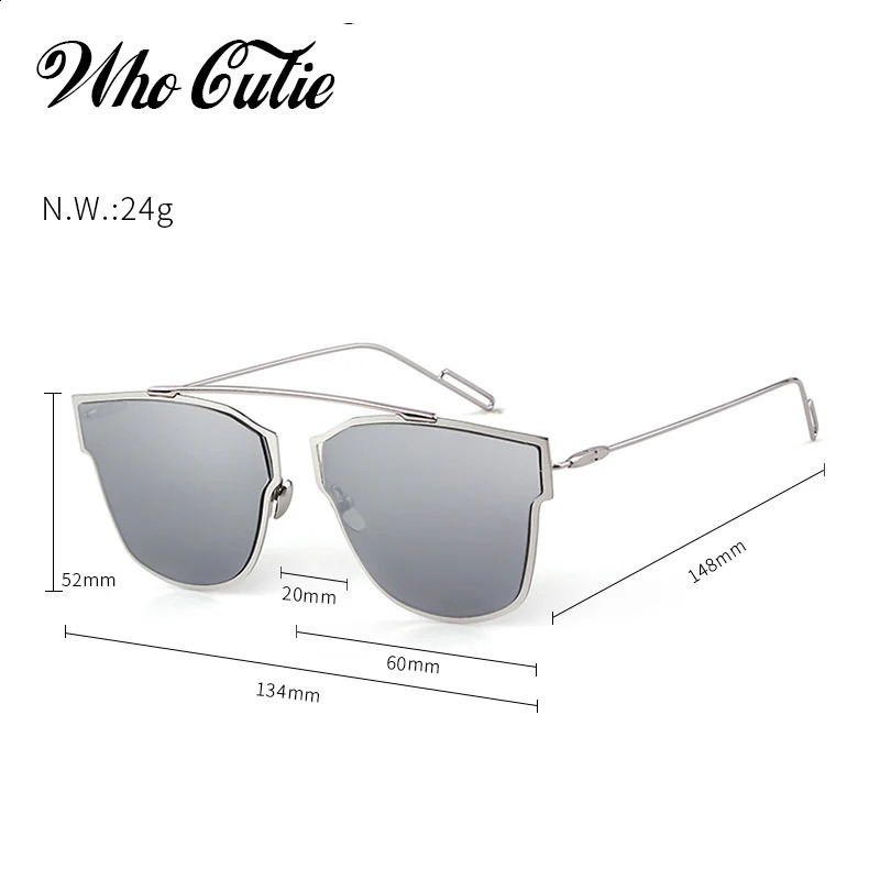 Fashion Trendy Cat Eye Sunglasses Women er Vintage Pink Purple Silver Mirror Lens Sun Glasses Shades OM723 250221