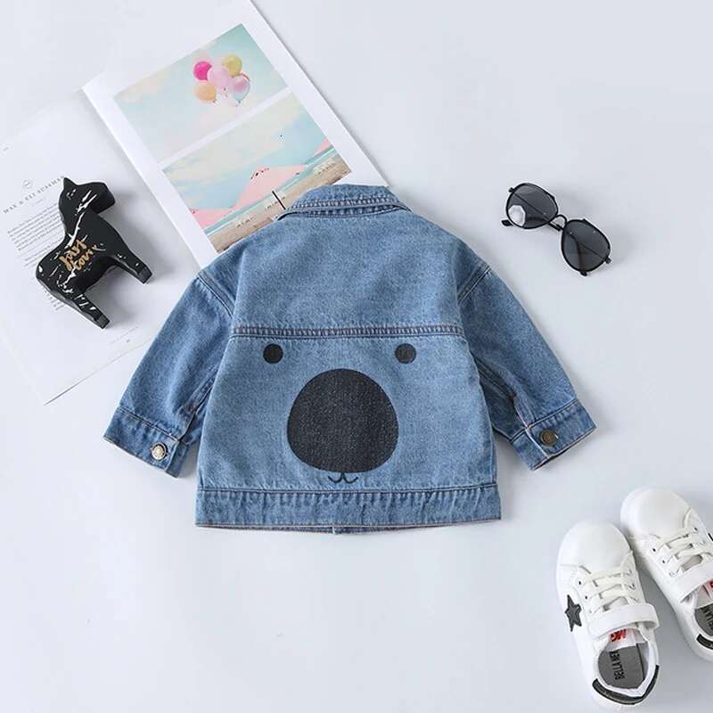 Ddmyshoesvip New Arrival Girls Boy Denim Casual Long Sleeve Jeans Jacket Fashion Outerwear Baby Clothes