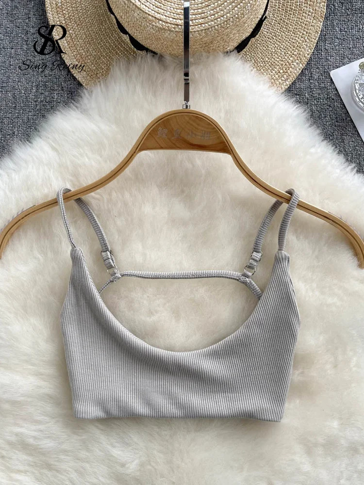 SINGREINY Summer Backless Sexy Camisole Women Strap Slim Beach Top 2023 Sleeveless Streetwear Korean Sensual Tank 250224