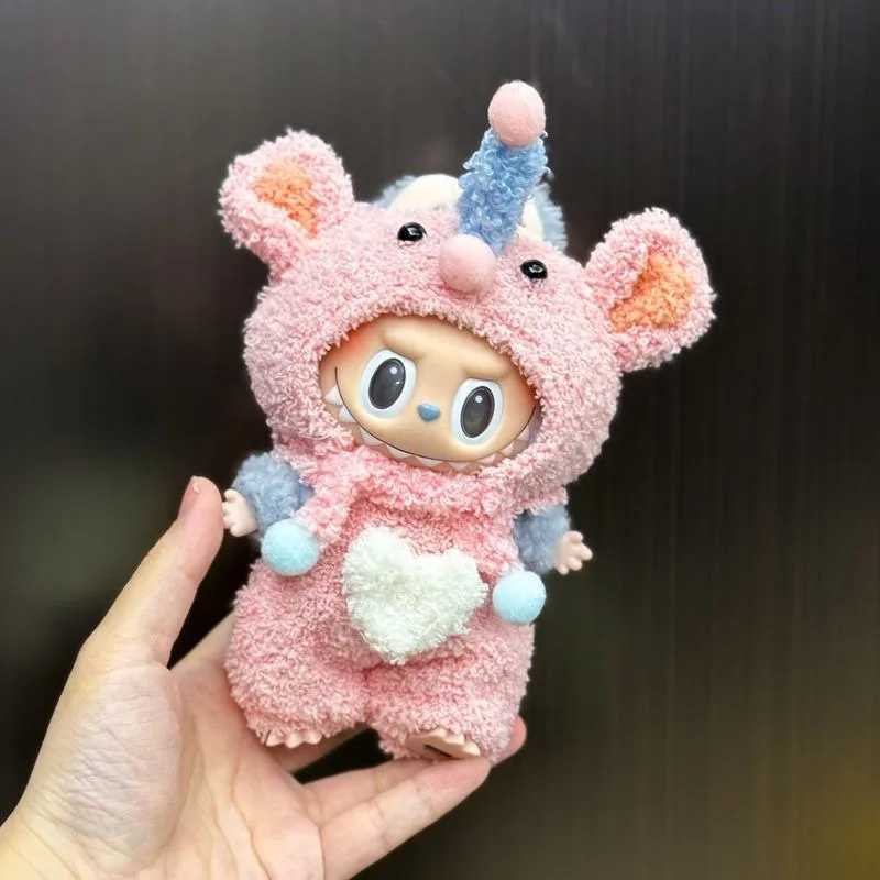 Labubu Baby Clothes Plush Animals Set 1st and 2nd Gen Sitting Par 17cm Labubu/ Vinyl Doll OutfitXJ250301