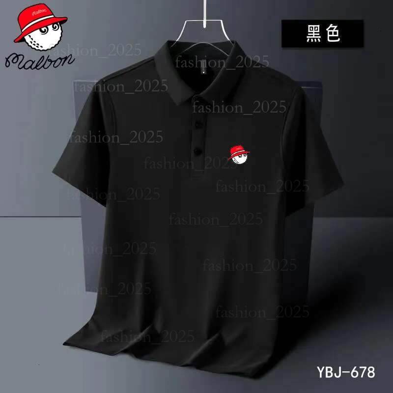 Malbone Golf Shirt Designer Mens Polos Summer Polo Malbons Fashion Shirt Men High Quality Mens Short Sleeve Breathable Quick Malbons Golf Drying Top Business 906