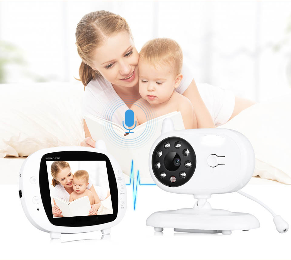 Portable 3 5 Inch Baby Monitor with High Definition Display Secure Real Time Monitoring for Babies Wireless with Night Vision